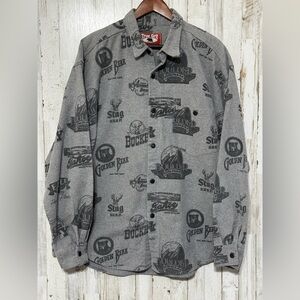 True Grit Beer Print‎ Flannel XL